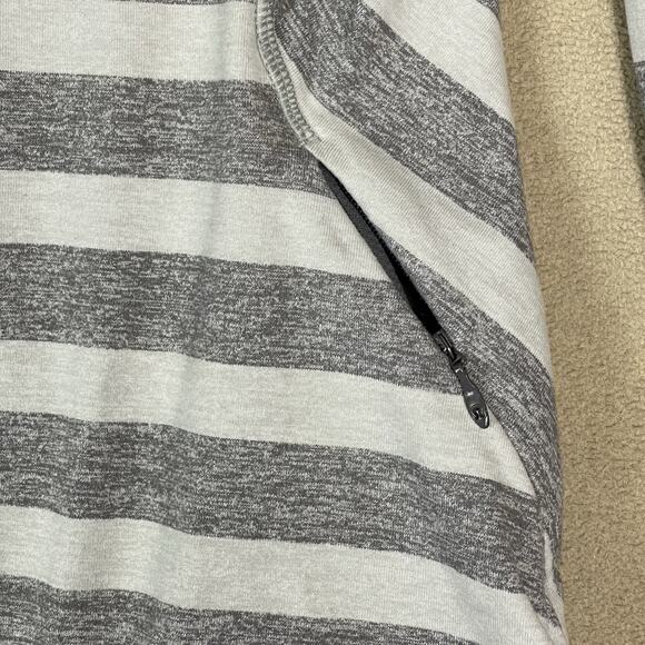 Lululemon Pullover Womens 8 Gray Striped Race Your Pace 1/2 Zip Long Sleeve Top - Picture 7 of 10